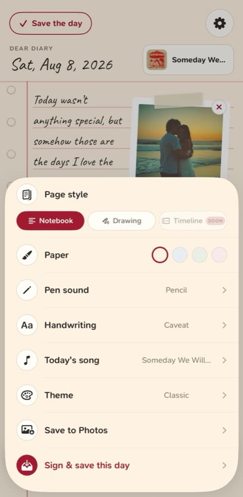 Write your day down